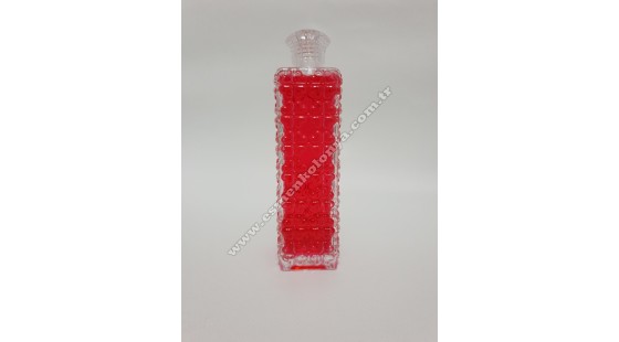 Kiraz Çiçeği Kolonyası Kare Kalpli Cam Şişe 350cc