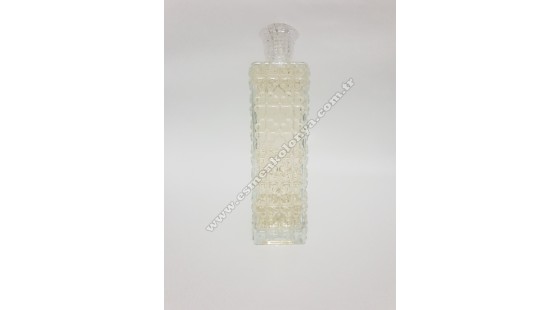 Limon Kolonyası Kare Kalpli Cam Şişe 350cc