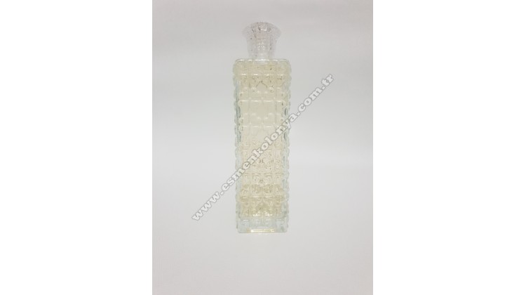 Limon Kolonyası Kare Kalpli Cam Şişe 350cc Limon Kolonyası Kare Kalpli Cam Şişe 350cc